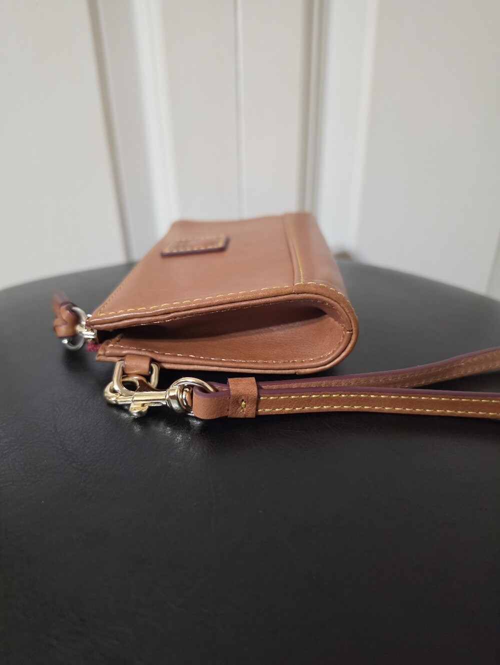 Dooney Florentine Fold Zip Wristlet/Color: Natural - Picture 6 of 8